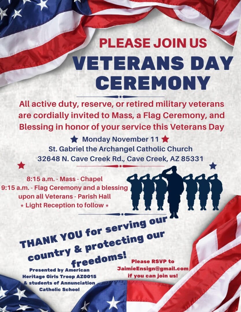 Veterans Day Ceremony Flier