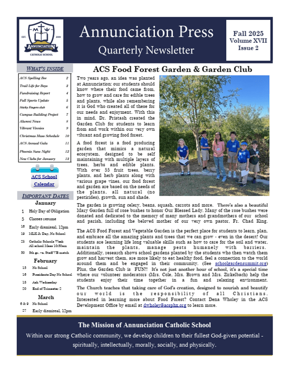 ACS Fall 2025 newslettter