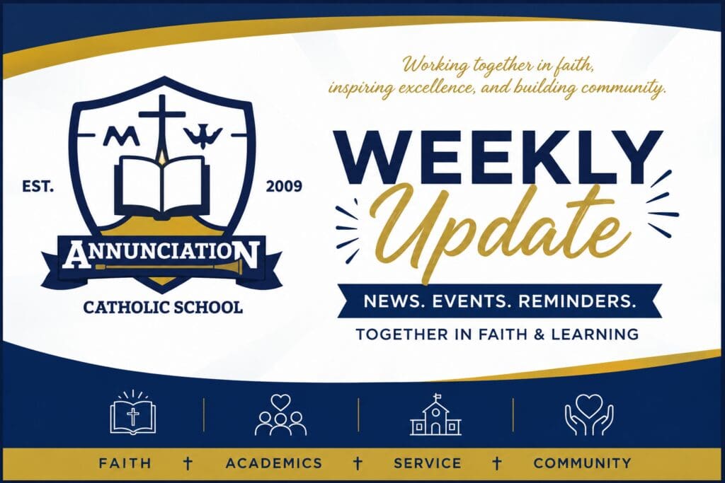 Catholic School weekly update banner